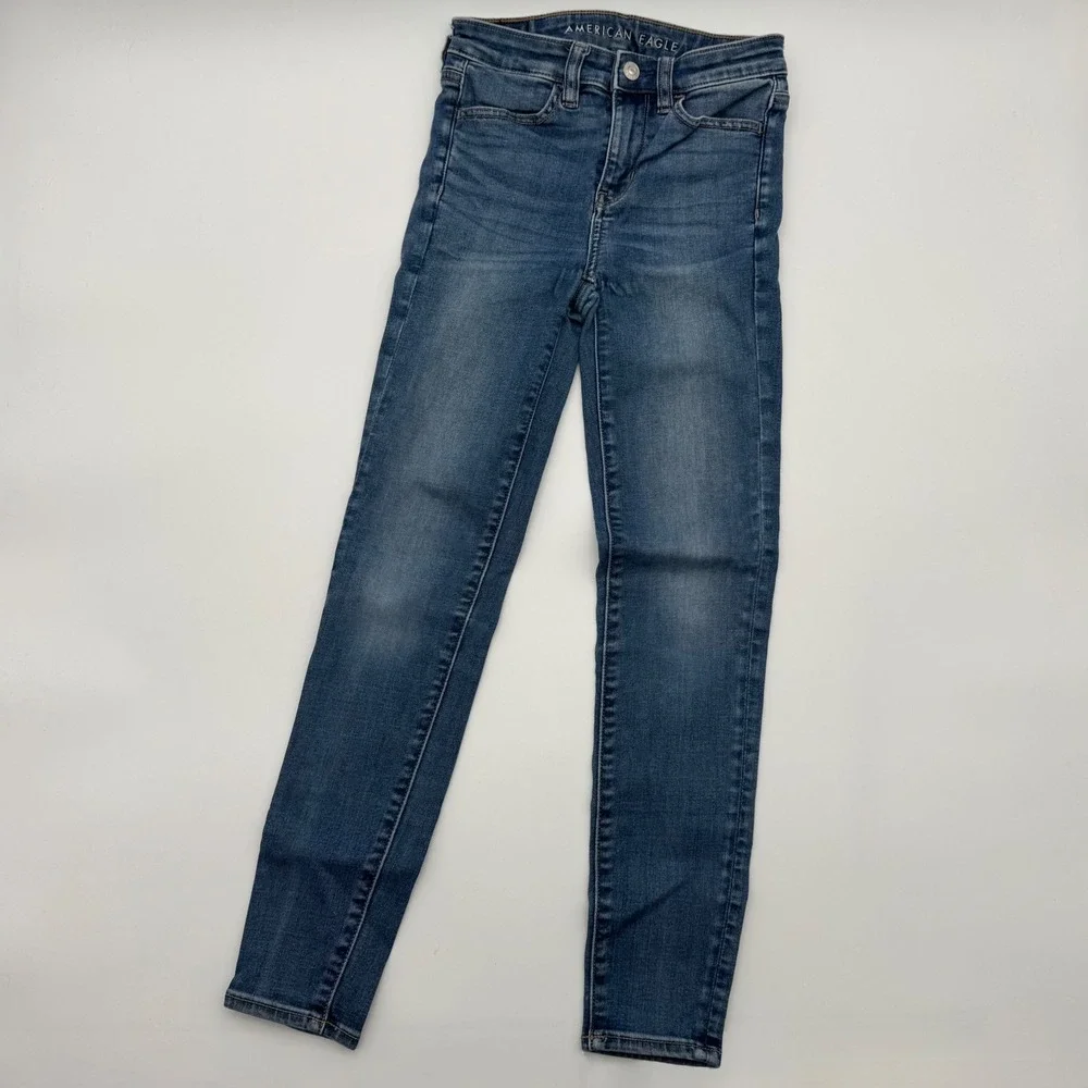 American‎ Eagle Hi-Rise Jegging Womens 00 Short Skinny Jeans